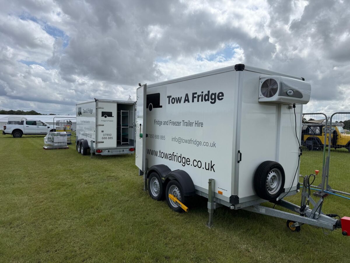 Fridge and freezer trailer available for hire.